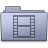 Movie Folder Lavender Icon 48x48 png